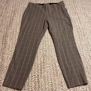 a new day Women's Brown Plaid Straight Leg Pants